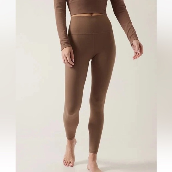Athleta Pants - ATHLETA Salutation Stash Tight Leggings 7/8 rustic beige L